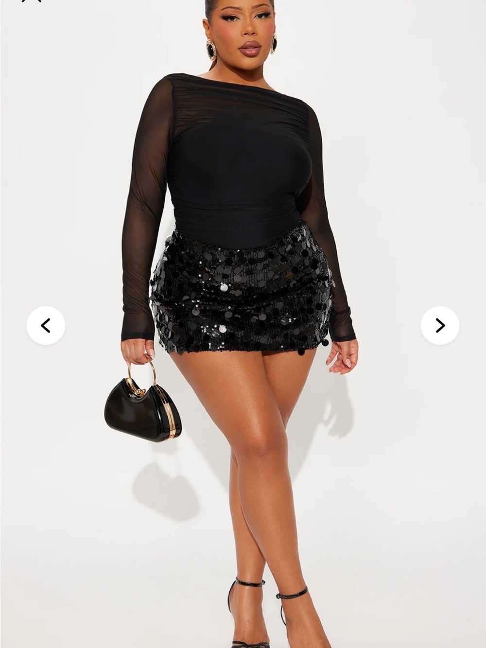 Black Sequin Micro Mini Skirt - Sleek Party Statement
